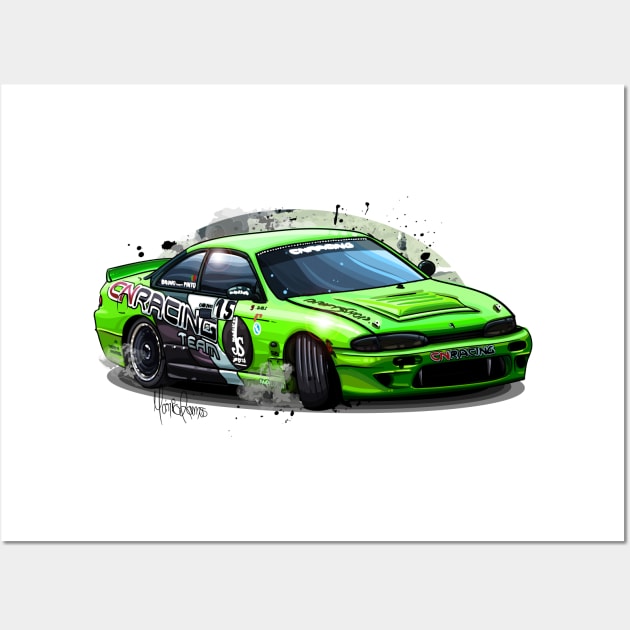 Nissan Silvia Drift Wall Art by Mario Ramos Rally Art